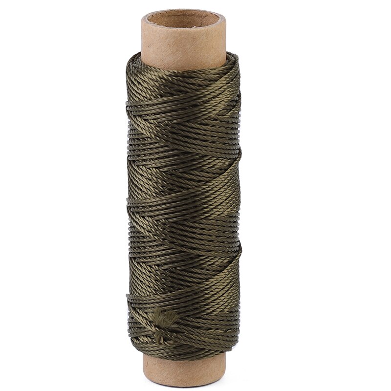 Fenrry 30m/Rolle Hohe Festigkeit Polyester Leder Hand Genäht Gewinde Beutel Gewinde Helle Seide Faden Schuh Gewinde DIY leder Werkzeug: Armee Grün