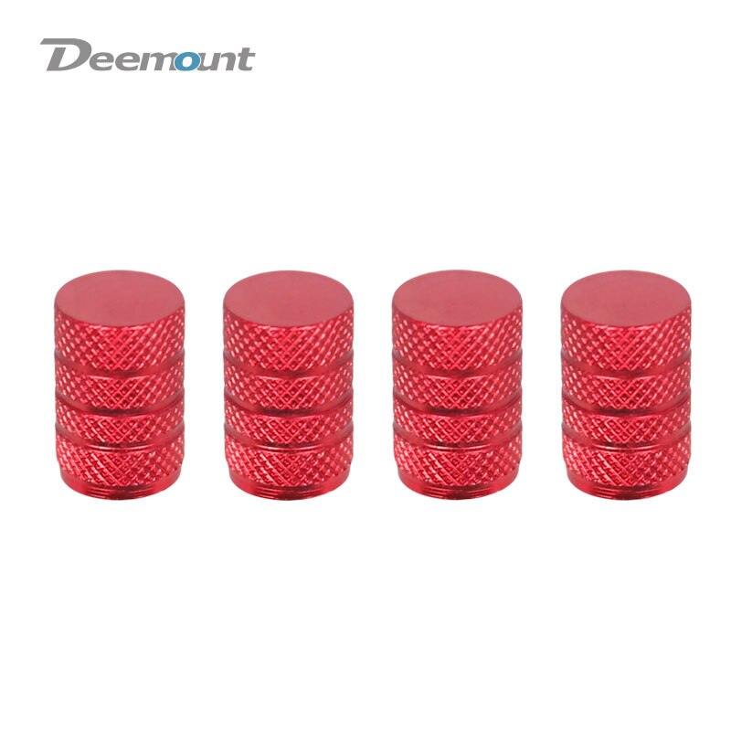 Bicicleta 4 pces schrader válvula tampão anodizado cnc cilindro-em forma de pneu bocal adaptador a/v tampa tampa ciclo válvula porca: Red 4PCS