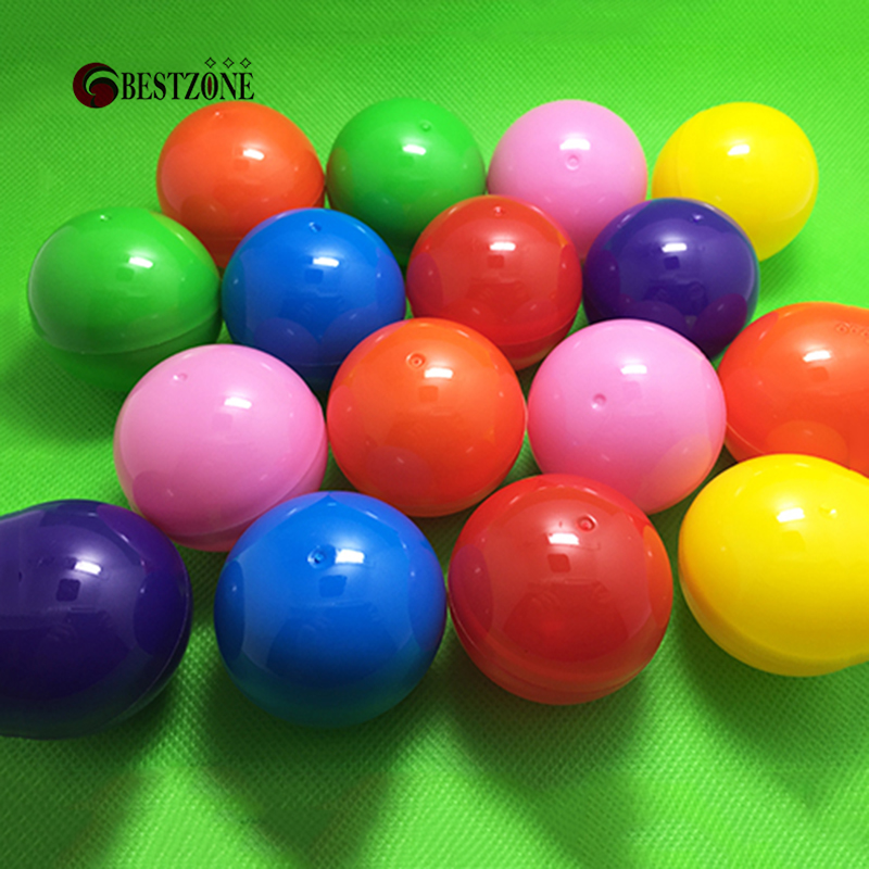 20Pcs/Lot Diameter 40MM Plastic Toy Capsules Colorful Mixed Empty Balls Container Eggshell Very For Kids From Factory
