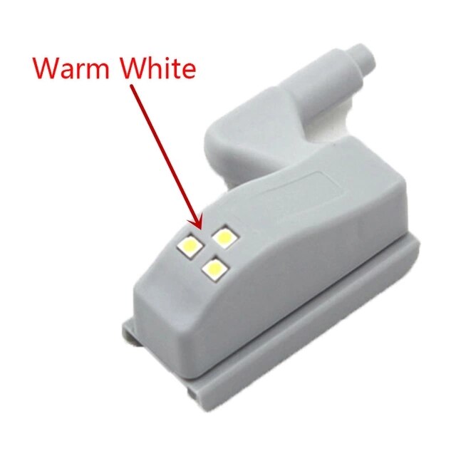 2pcs Universal Hinge LED Sensor Light Kitchen Bedroom Living Room Cabinet Cupboard Closet Wa: 2Pcs Warm White