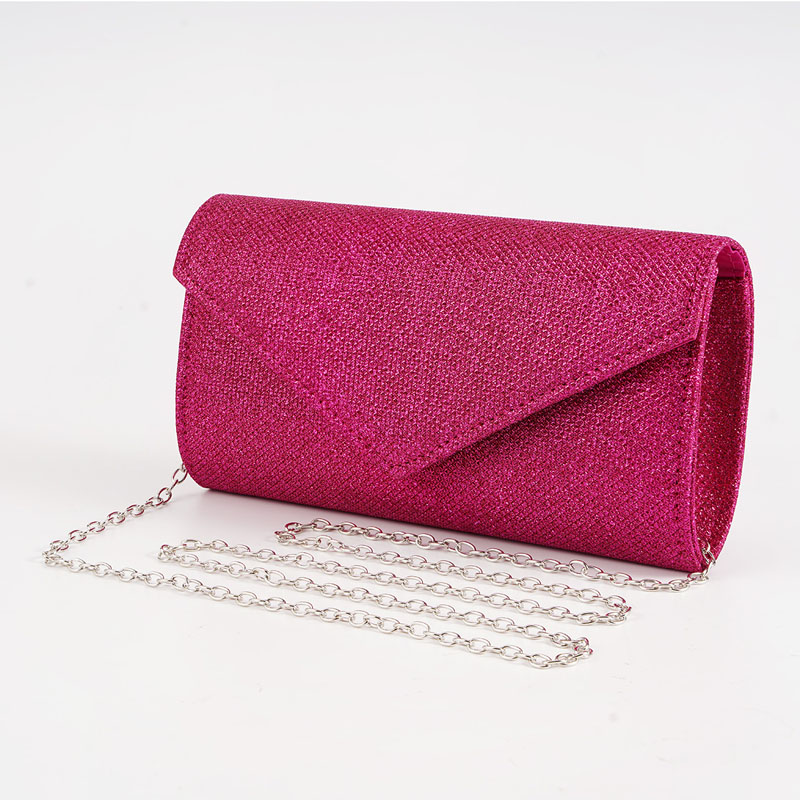 Bolso de noche tipo sobre para mujer, bolsos de hombro con cadena y purpurina, bolso largo plateado brillante, bolsos de mano para de boda, Mini bolso: Morado