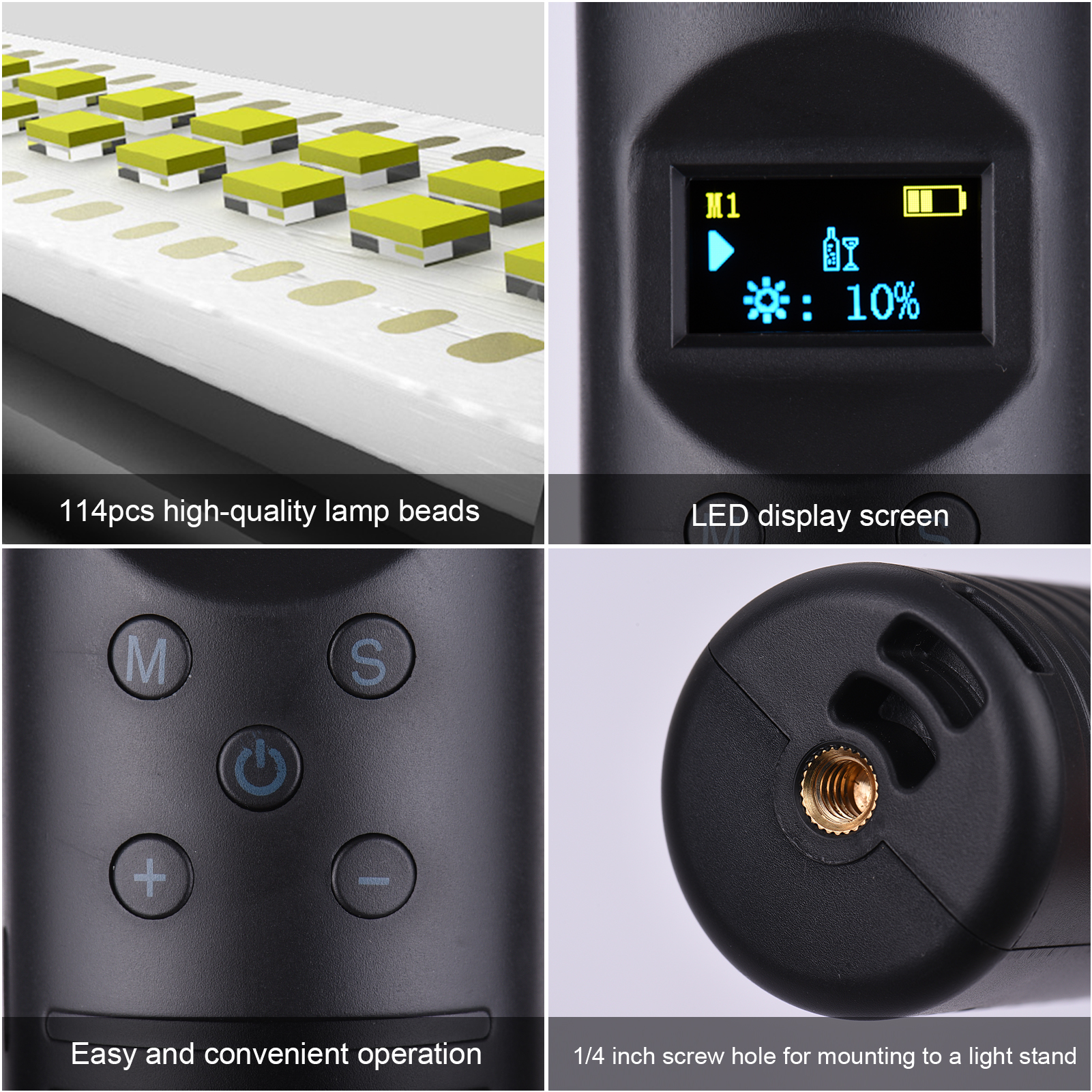 Rgb Handheld Led Light Wand 20W Fotografie Lamp Met Statief Bi-Kleur Temperatuur 3000K-6500K met Draagtas Afstandsbediening