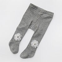 0-6 år gammel 5 farver strømpebukser blomster søde piger børn strømpebukser efterår og vinter leggings komfort: Grå / 4-6y