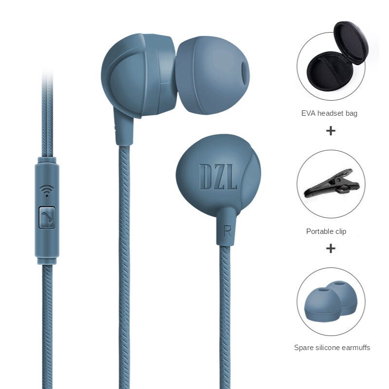 Écouteurs intra-auriculaires filaires  mp3 pour iphone, samsung, huawei, oppo, apple, xiaomi, vivo: Sac pour écouteurs de haute qualité, choix de 99 personnes, bleu nuageux