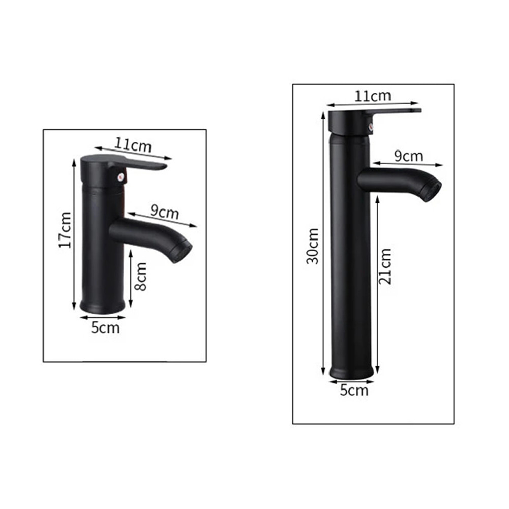 Classic Basin Faucet Included The 60cm Hose Black Cold And Water Mixer Convenient Bathroom Stainless Steel Sink Faucet