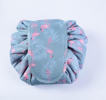 Women Unicorn Flamingo Cosmetic Bag For Travel Drawstring Makeup Toiletry Storage Organizers Portable Wash Kits Bag: Flamingo