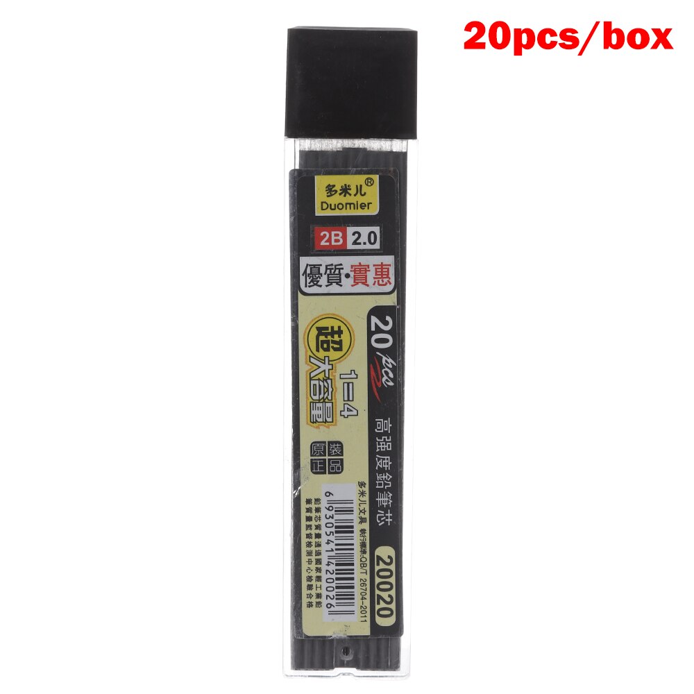 1Pc Automatic Mechanical Pencil 2.0mm Multicolor Refill 2B Drawing Writing Activity Pencil Office School Writing Stationery Blue: A-refills black