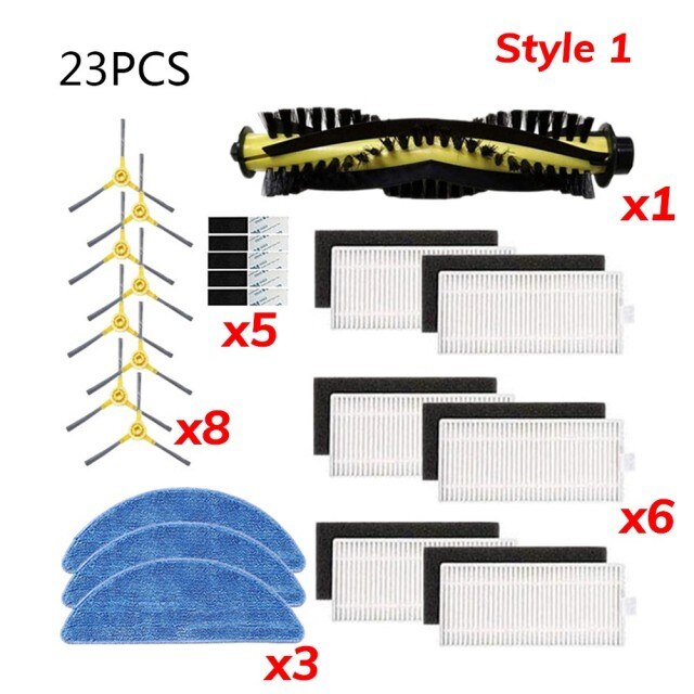 Kit d'accessoires pour aspirateur Robot IKOHS Netbot S15, filtre, brosse principale, accessoires de nettoyage ménager pour la maison: E