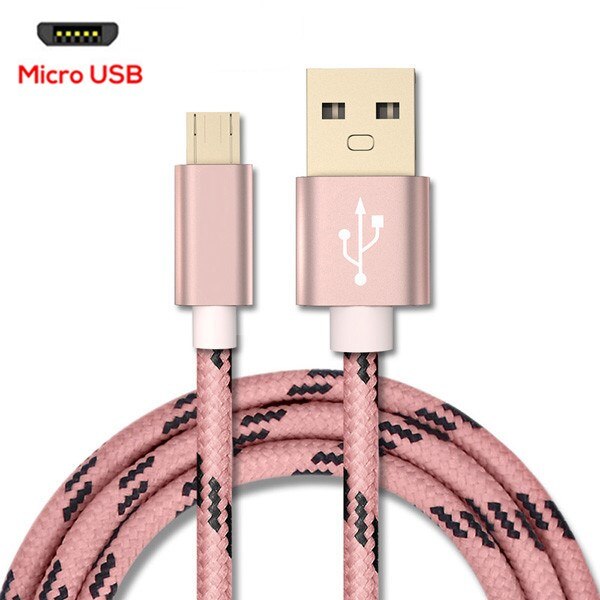 Goede 1 M/2 M Micro Usb-kabel Snelle Opladen Kabel Micro Usb 3A Voor Samsung Huawei Xiaomi Redmi lg Telefoon Oplader Kabel Microusb Cord: Rose Gold / 2m