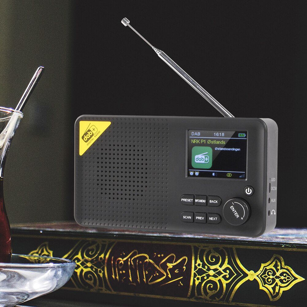 Portable DAB FM Receiver Digital Radio Bluetooth 5.0 USB Rechargeable Home FM Receiver Rechargeable Lightweight Home Radio