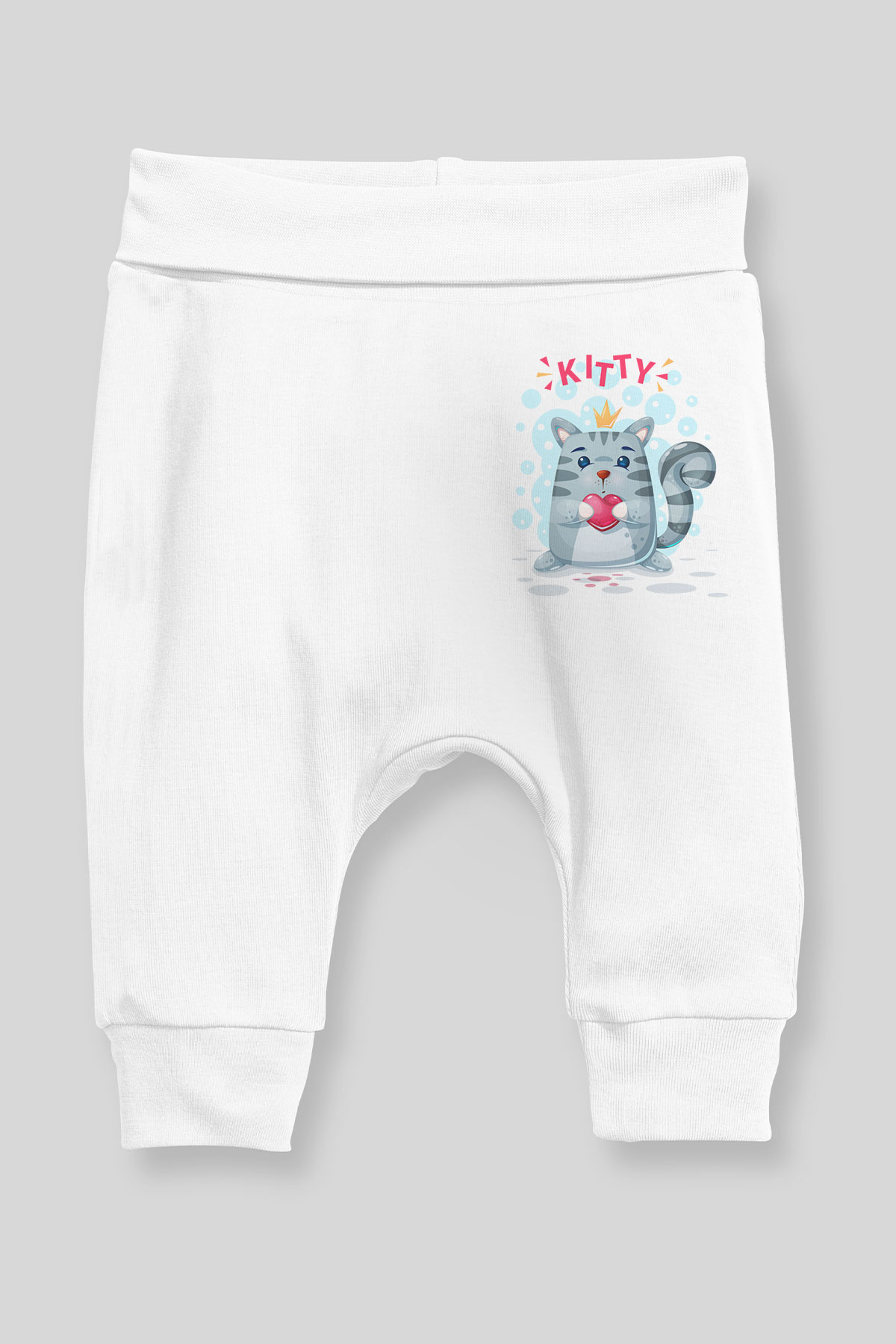 Angemiel Baby Süße Katze Baby Junge Pluderhosen Pantalon Weiß