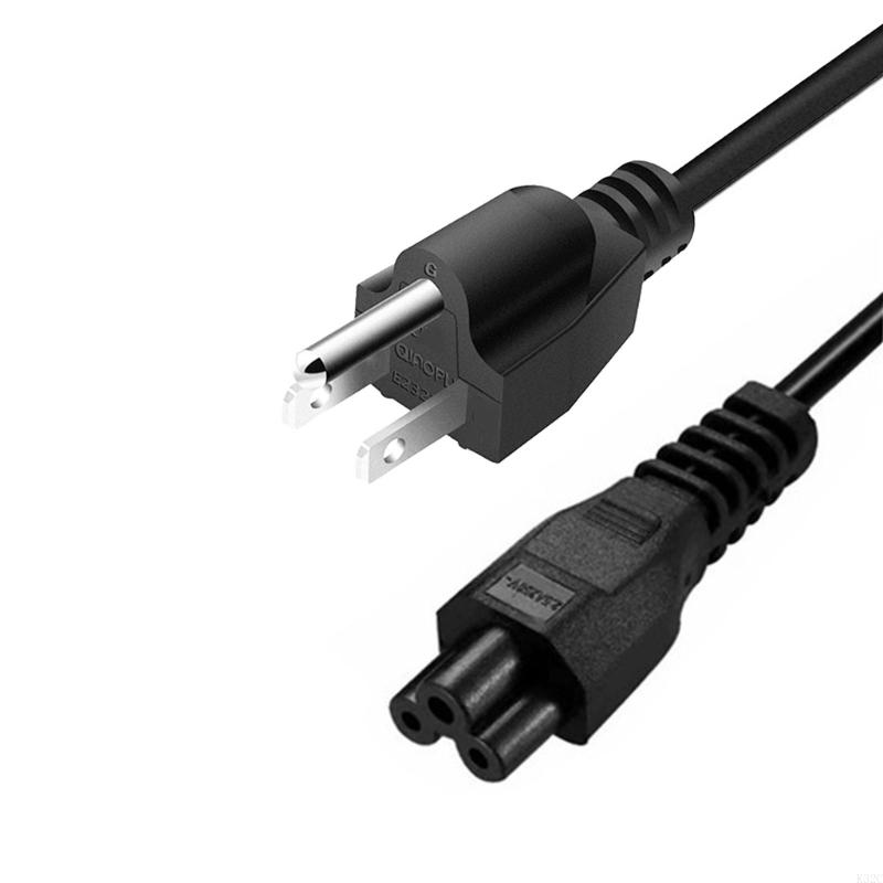 K32c bärbar dator strömkabel sladd 3 -polig kontakt pvc-isolerad kabel för bärbar dator laddningsadapter 1.2m 4ft