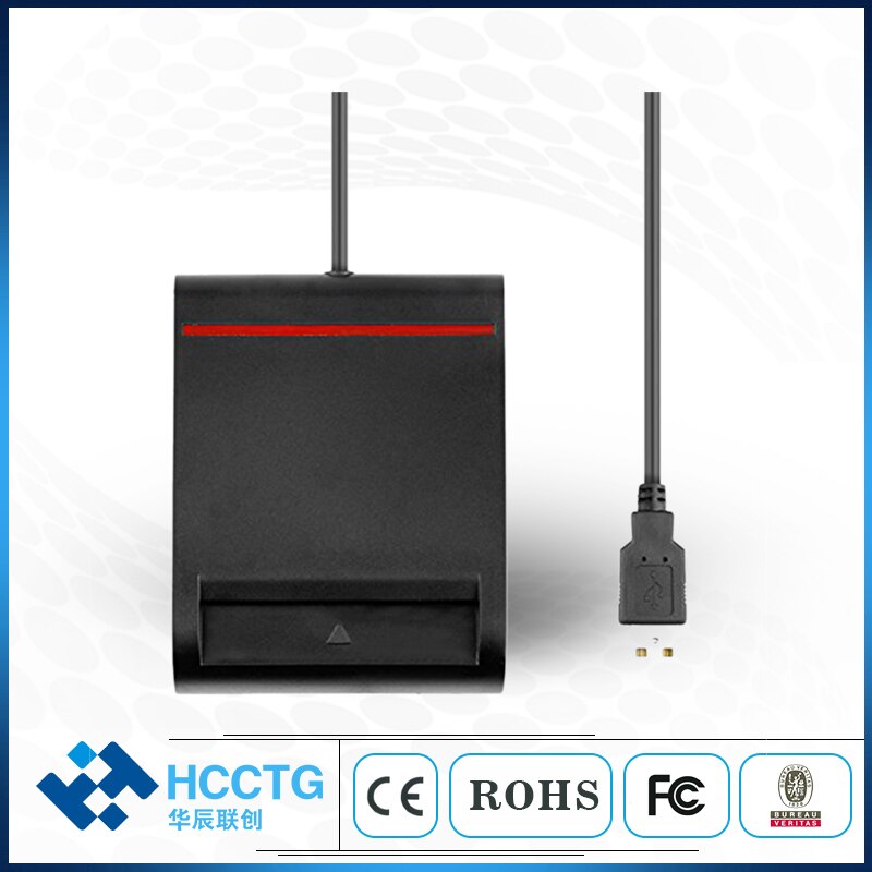 USB Smart Card Reader IC/ ID card Reader PC/SC Smart Card Reader for Window Linux USB Smart Card Reader DCR30
