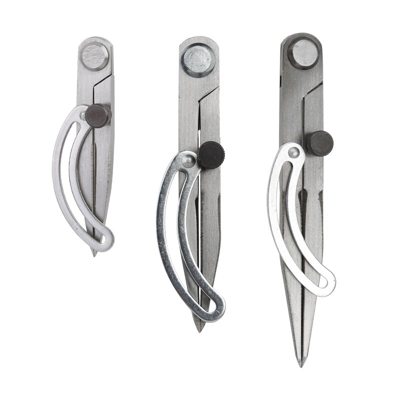 1 Pc Measuring Spacing Compass DIY Adjustable Leather Craft Rotating Tool Marking Scriber Creaser Stitch Distance Gauge Divider