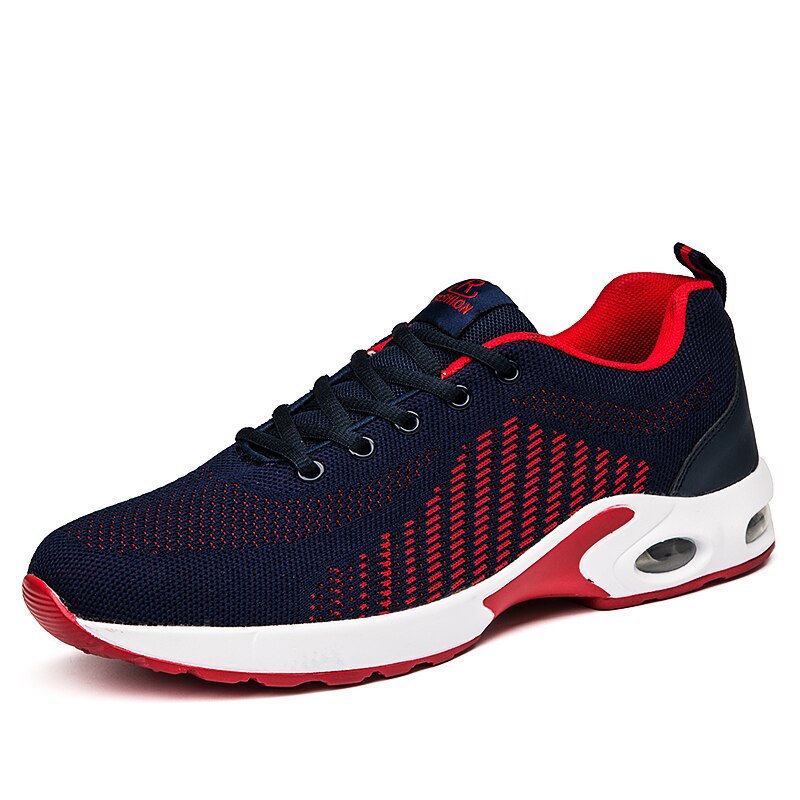 Lente herfst tennisschoenen luchtkussen wandelschoenen sportschoenen ultra fitness ademende herenschoenen atletische joggingschoenen: Rood / 10