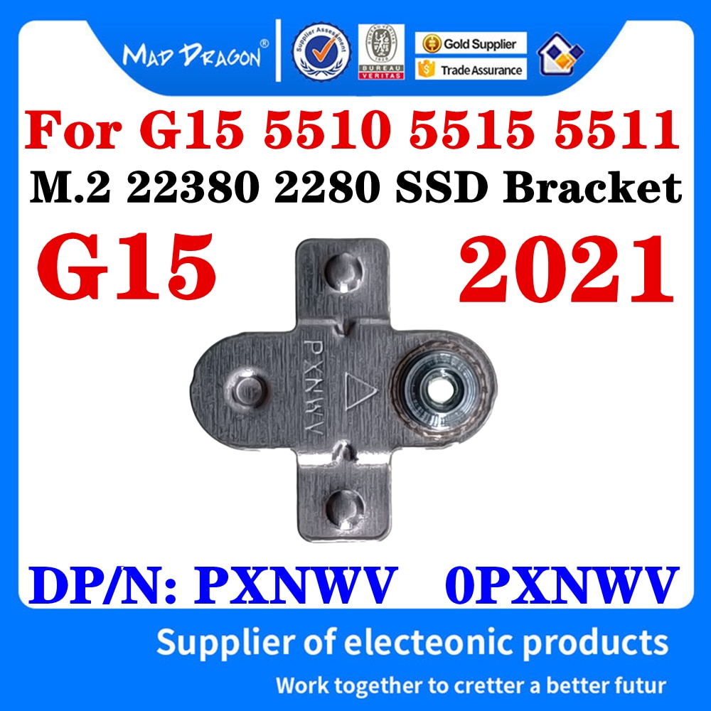 original PXNWV 0PXNWV For Dell G15 5510 G15 5515 5511 Gaming Laptop M.2 SSD Hard disk Upgrade Mounting Metal Bracket The