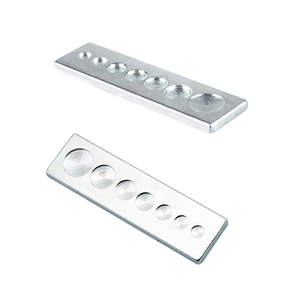 Stainless Steel 7 In 1 Bottom Plate Poppers Snap Button Rivets Setter Punch Die Base Leather Craft DIY Hand Tool
