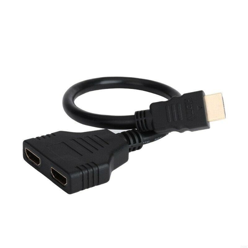 920L 1 Male to Two Female 1 to 2 Way Splitter Adapter Cable for HDTV Support Two TVs 11.8in