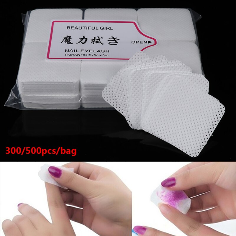 Toallitas blancas de algodón para uñas, limpiador de esmalte de uñas de Gel, almohadilla de papel para remojar, herramienta de manicura, 540/300 piezas