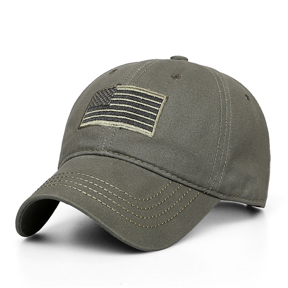 Unisex mænds kvinders baseballkat hat hip-hop justerbar dreng afslappet sport hætter hær camo hatte: Grøn