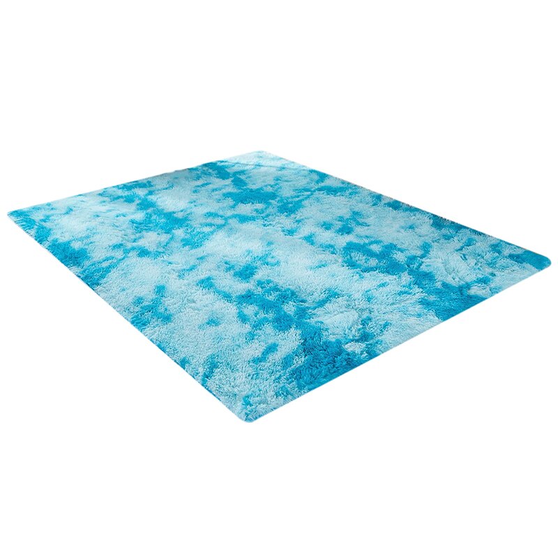 Absorberend tapijt voor de slaapkamer tie dye pluche zacht tapijt voor de woonkamer slaapkamer antislip vloermatten stijlvol tapijt: Tie-dye waterblauw