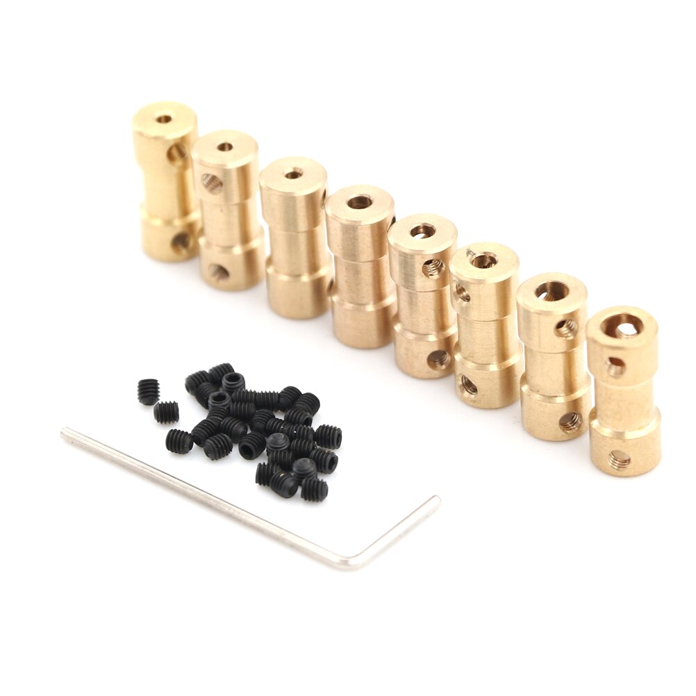 Brass Flexible Motor Shaft Coupling Coupler Motor Transmission Connector Drive Shaft 2mm 5 Connectors Boat Rc C22