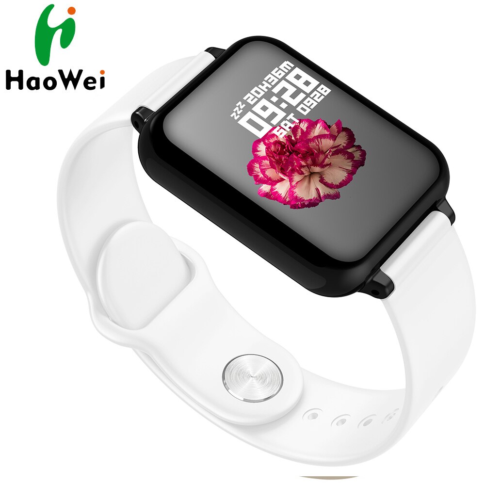 Xiaomi Haylou solaire LS02 montre intelligente 1.4LED pouce IP68 étanche Sport tension artérielle Bracelet pour Android iOS solaire poignet: HAOWEI White