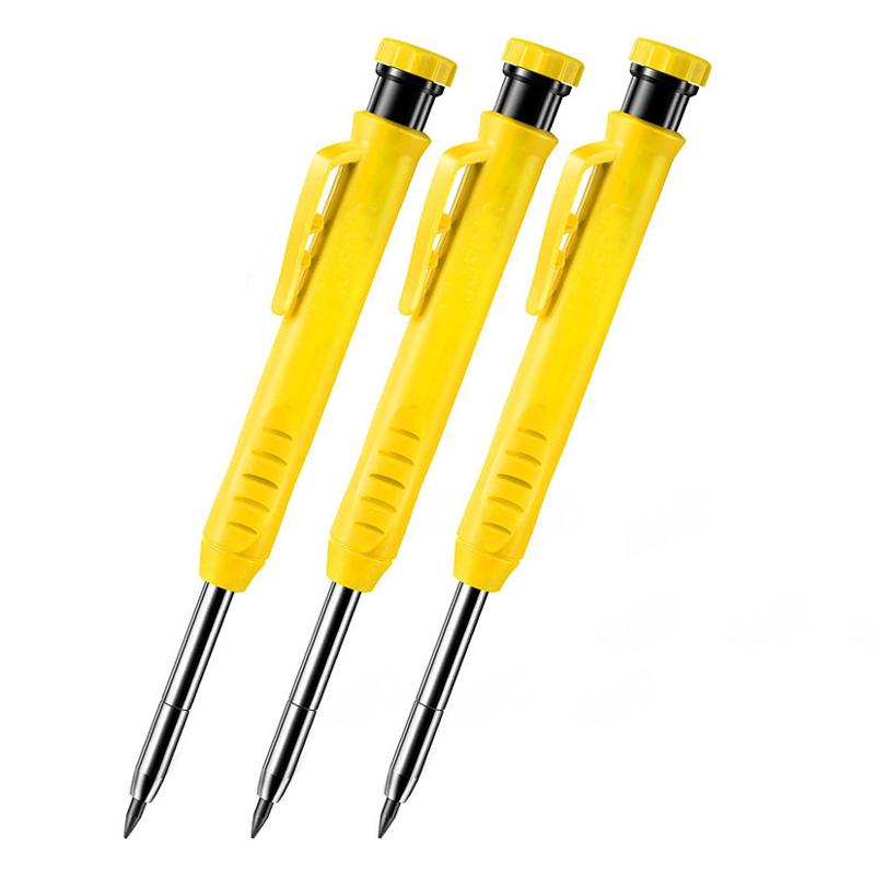 Solid Carpenter Pencil Set Woodworking Tools Mechanical Pencil Set Construction Carpenter Marker Multi-box Refill Leads Scriber: PURPLE