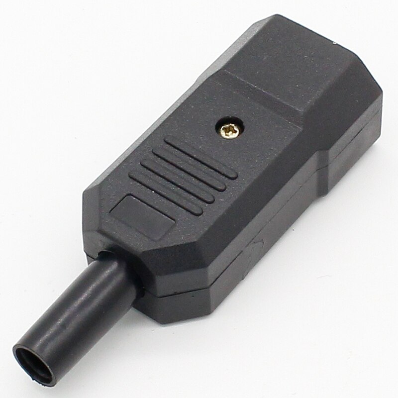 10pcs Price 10A 250V Black IEC C13 Male Plug Rewirable Power Connector 3 pin ac Socket