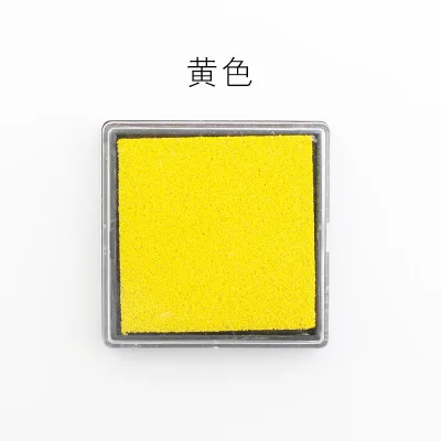 15 colori carino tampone di inchiostro artigianale a base di olio tamponi di inchiostro fai da te per timbri di gomma tessuto album di ritagli decorazioni di nozze tampone per impronte digitali: giallo