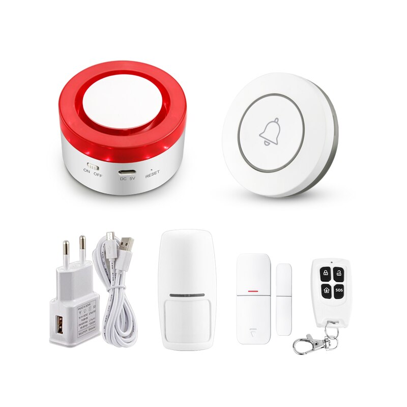 Alarma Inalámbrica WiFi Y 4G Para Casa Con App, Sirena, Sensores De Movimiento Y Puertas, Mandos Y Tarjetas RFID, Sin Cuota Mensual