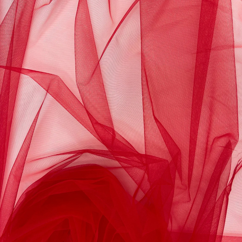 Tela de tul rojo Extra suave por yarda, tul mate de 63 "de ancho, tela de malla para velos, vestido tutú, fondos, Material de costura DIY