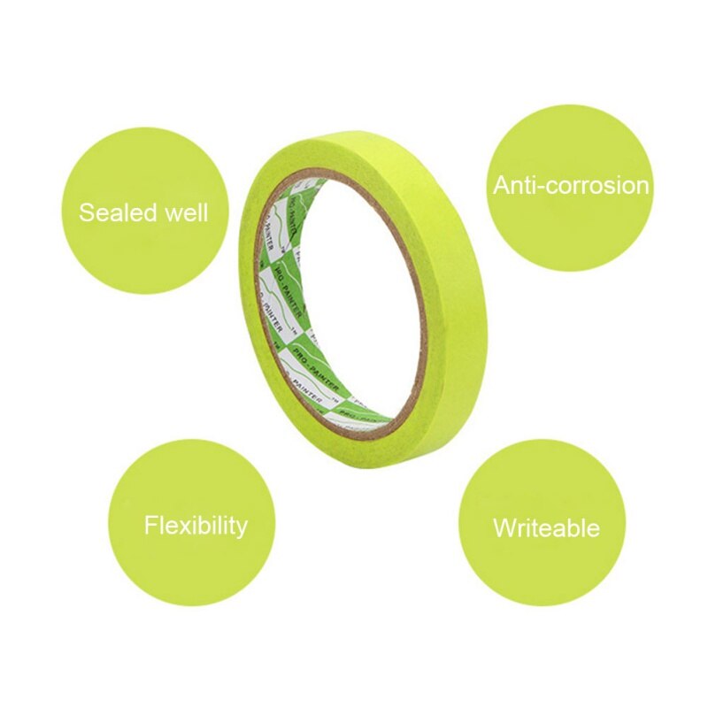 25m Green High Temperature Single Sided Adhesive Vinyl Fine Line Masking Tape Car Auto Body Paint Tape