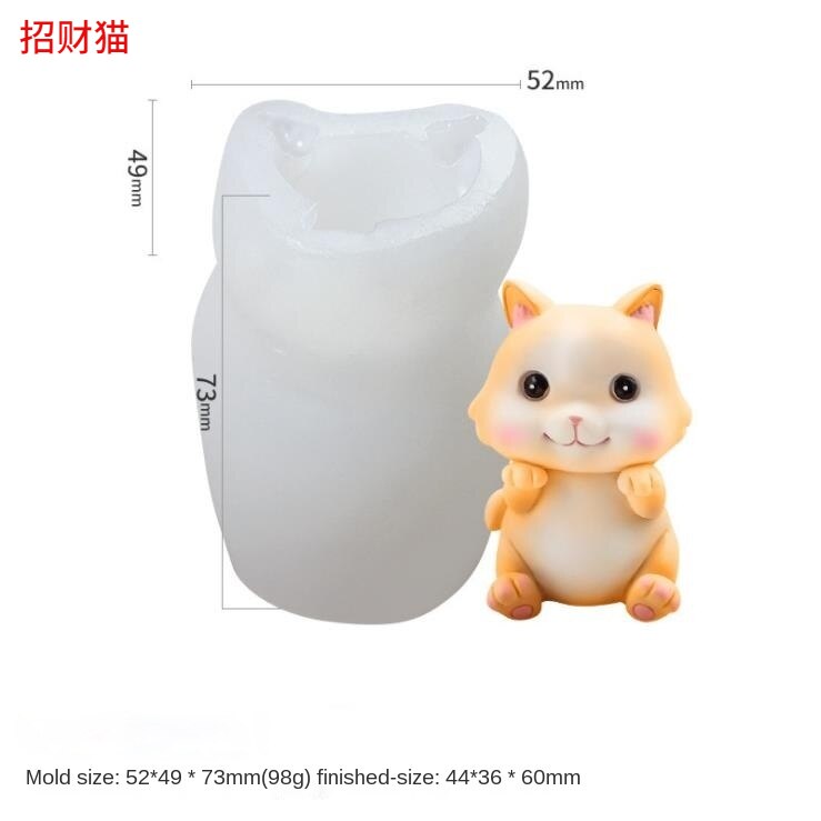 Forme di gatto 3D per candele stampi in silicone per artigianato stampo in resina 3d candela kit per candele fai-da-te stampi fatti a mano stampi in silicone