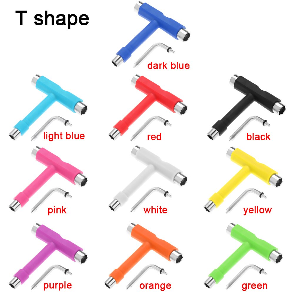 Professionele Alles In Een Universele Multifunctionele T/Y Vorm Skateboard Moersleutel Roller Skate Tool Skate Gereedschap Schroevendraaier
