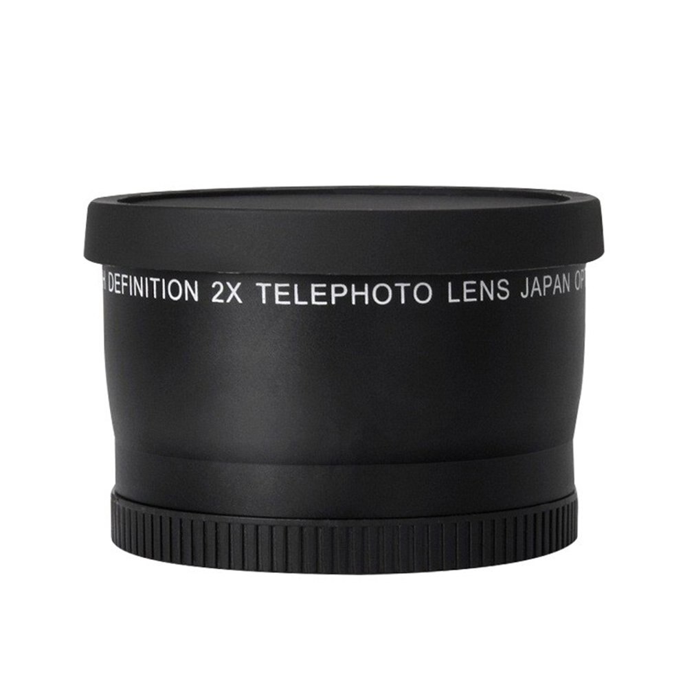 58Mm 2X Double Camera Teleconverter Lens Wide Angle Extender Aps Format Lens Magnesium Aluminum Alloy