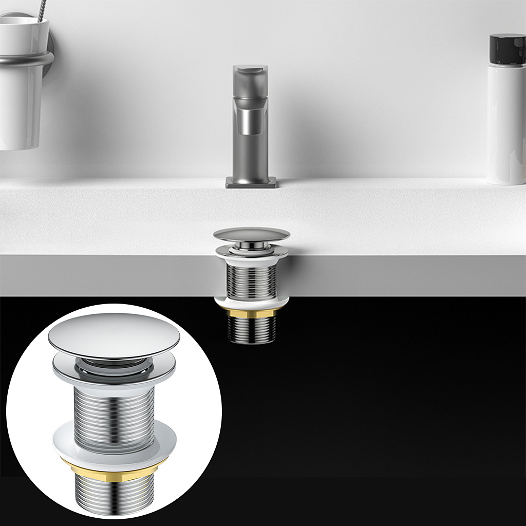 Sink Drain Stopper Bathroom Drain Stainless Steel Anti-Clogging for Vessel Sink Lavatory Vanity Sink Drain