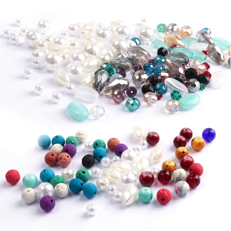Smykkefremstillingssæt, smykkerfremstilling inkluderer smykkeperler, charms, fund, perler, tråd til armbånd, halskæde, øreringe