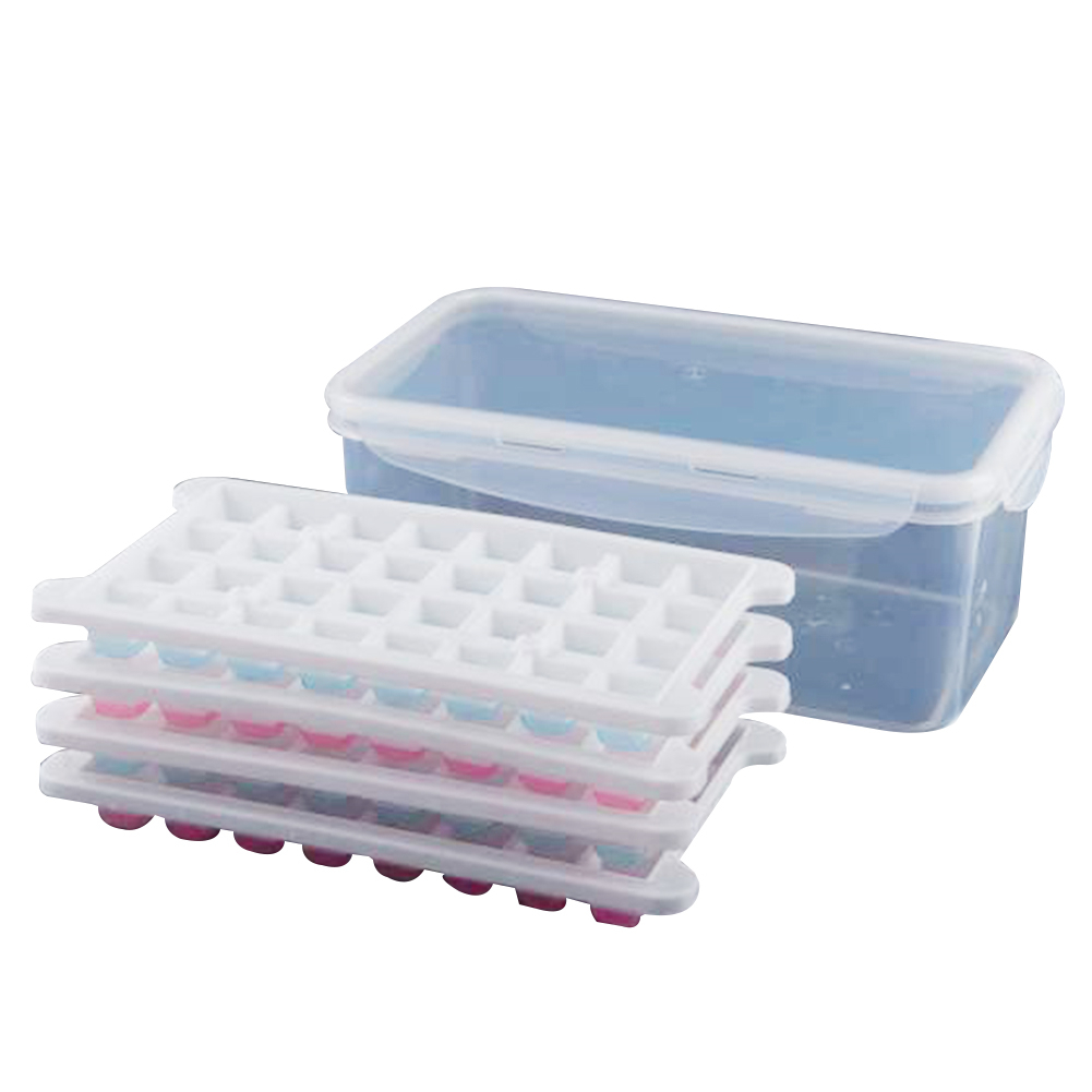 DIY Ice Mold Fruit Ice Cubes 32 Grid Silicone Ice Lattice Mould Bar Home Kitchen Accessories: four layers