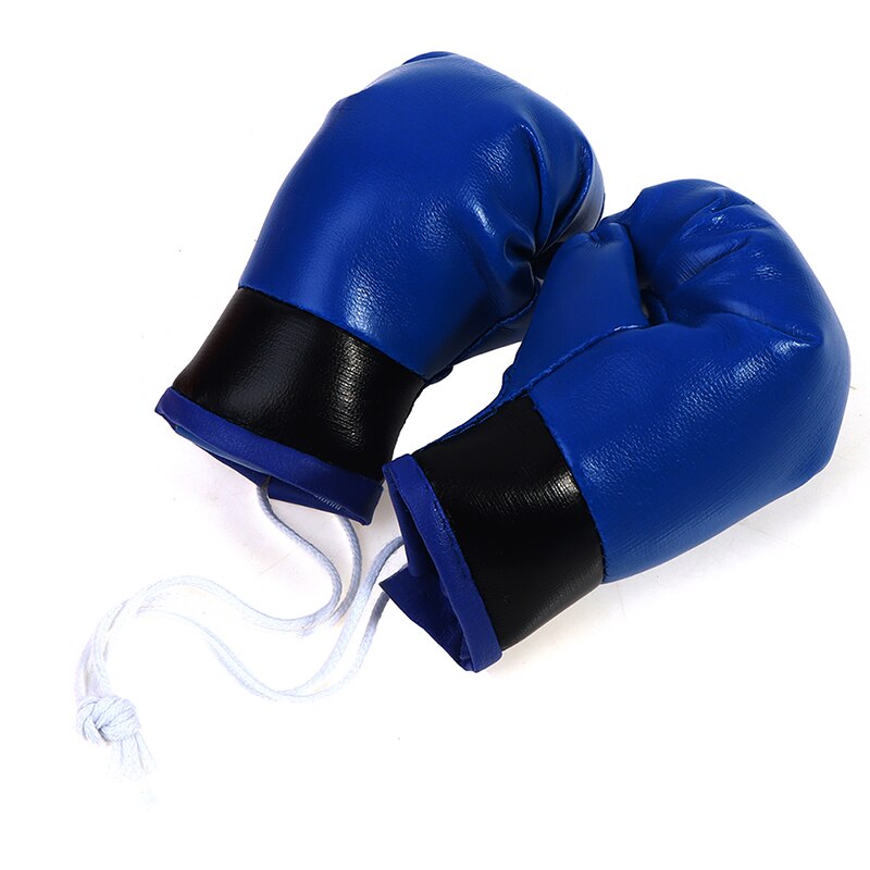 1 par bil boksehandsker hængende spejl læder vedhæng i biltilbehør interiør bil dekoration diy cool ornaments nøglering: Bl