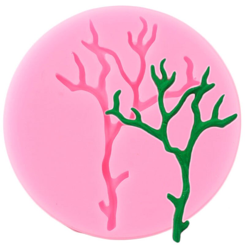 Træ grene blomst fugl silikone forme cupcake topper fondant form gør det selv kage dekorationsværktøj harpiks ler slik chokolade form: Cb274