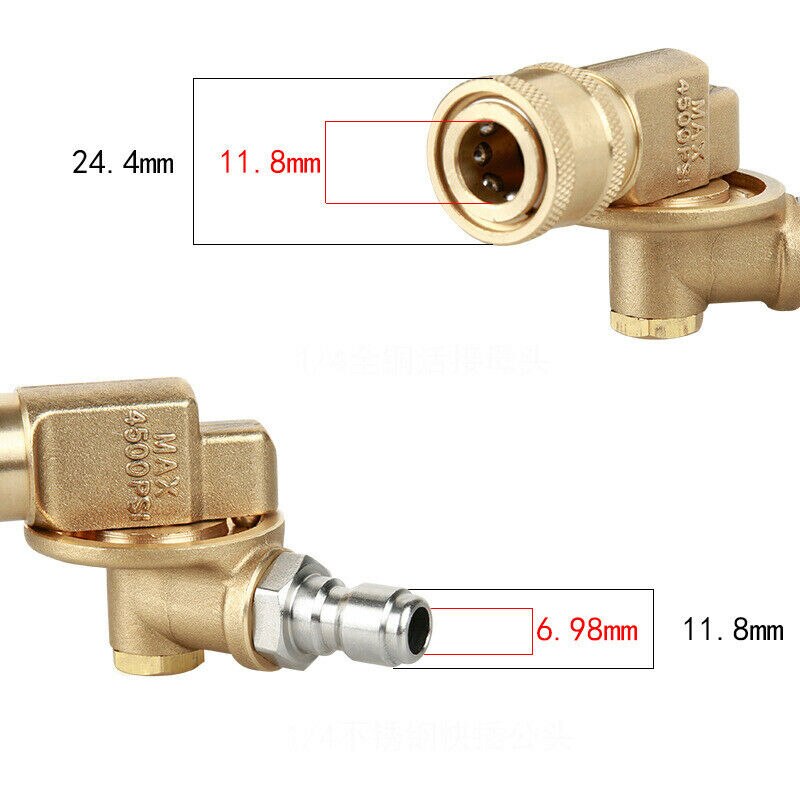 Pressure Washer Pivot Coupler 7 Angle Adjustable Quick Connect Connector