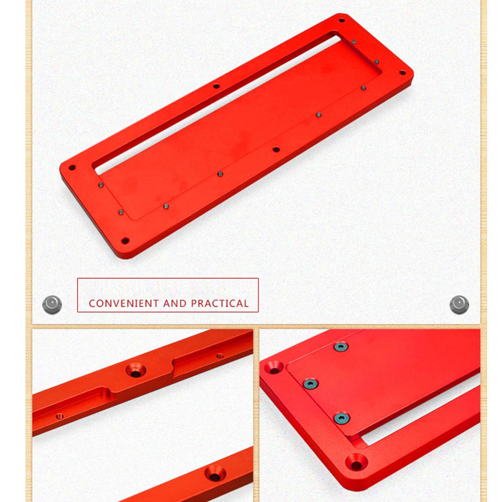 Table Saw Electric Circular Saw Flip Cover Plate Flip-Floor Table Special Cover Plate Adjustable Aluminium Insert Plate for Tabl