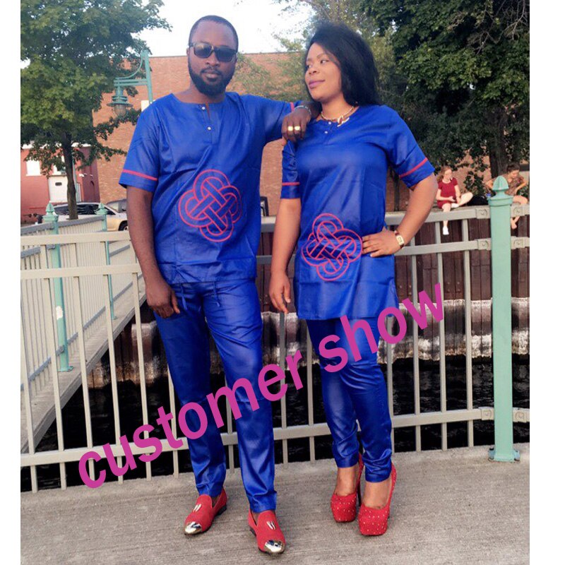 Vestidos africanos para mujer, de manga corta, de Africana, MATERIAL suave, ropa para hombre y mujer, TOP con pantalones