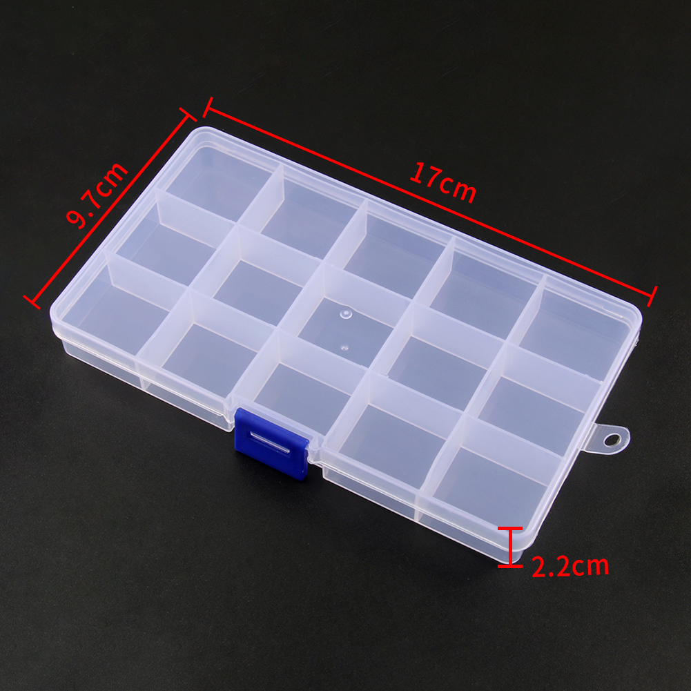 Caja de plástico para guardar joyas, abalorios, pendientes, contenedor de joyería, rombo transparente, cuadrado, redondo, accesorios,: 9.7x17x2.2cm