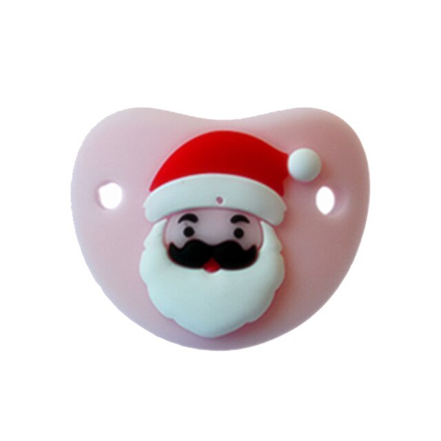 1 pièces noël pingouin mamelon bébé sucette coffre-fort infantile enfant en bas âge Silicone souple Anti-poussière couvercle bébé anneau de dentition tétine factice sucettes: Ardoisé