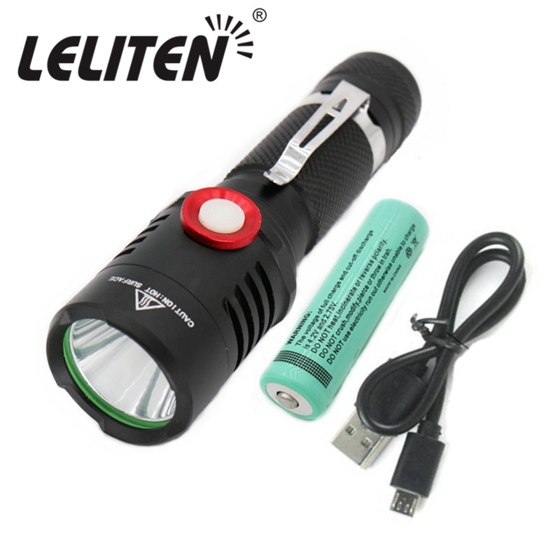 USB Charge xm-L2 Draagbare mini led zaklamp fiets zaklamp lamp verlichting lantaarn Gebruik 18650 Batterij + USB Kabel