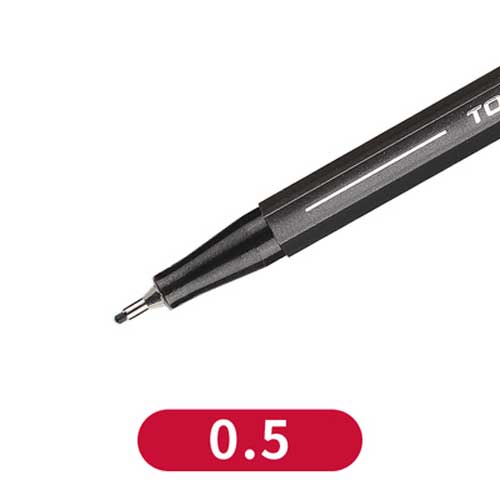 Bolígrafo Pigma micron de color negro, perfilador de delineador, rotuladores de dibujo a prueba de decoloración, suministros de arte, Manga, cepillo de escritura de cómic: 0.5mm-Waterproof