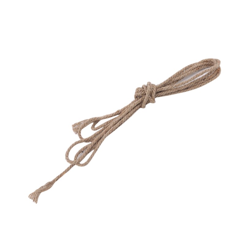 Natural Brown Hemp Rope Twisted Wire Lace DIY Craft Hand-Made Decorative Hemp Rope: 5m