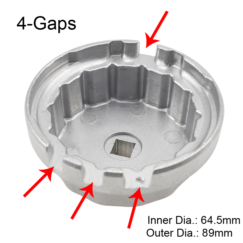 Chiave per filtro olio professionale in alluminio per tappo terminale auto per Toyota Prius Corolla Rav4 matrice Lexus Camry tundra siena Avalon: nero